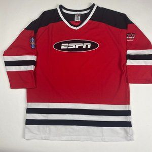 Vintage ESPN Disney Hockey Jersey Mens Adult Large
